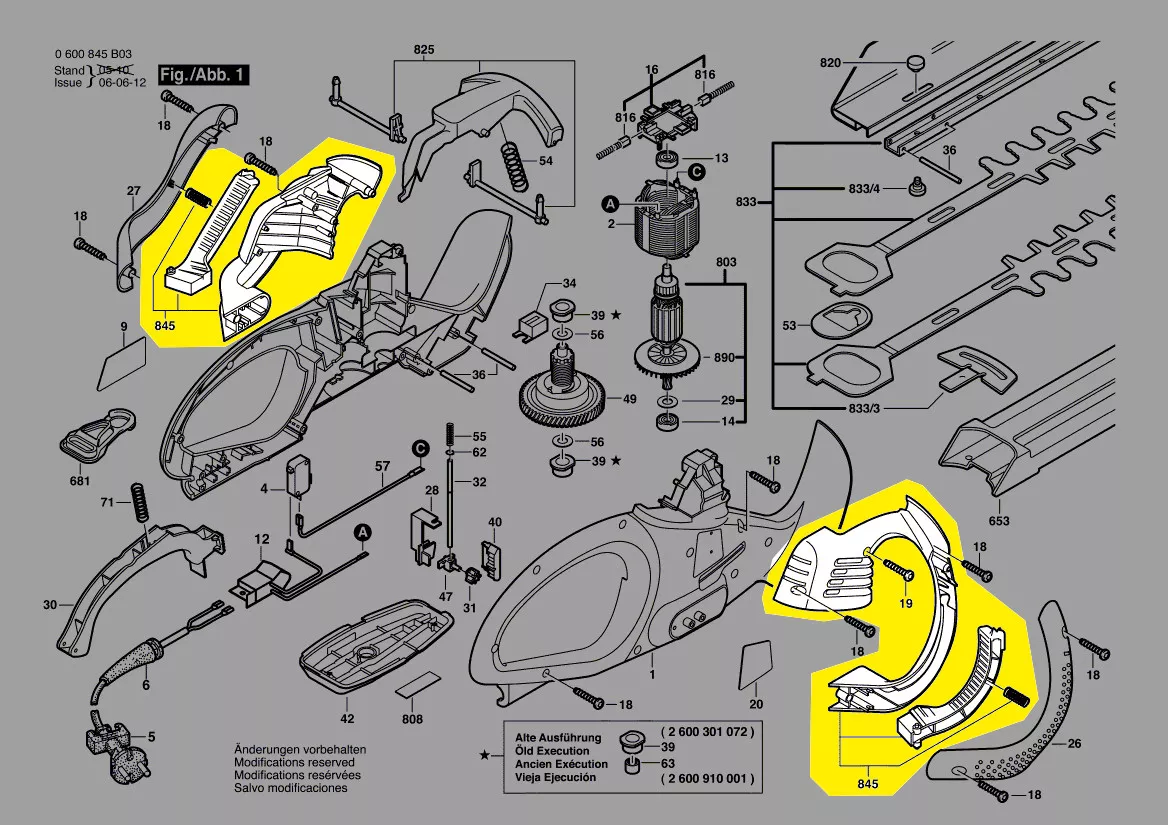 Poignées interrupteur latérales réf. 2 608 001 900 Bosch